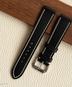 21mm leather watch strap