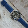 FKM rubber watch strap, blue - Poseidon