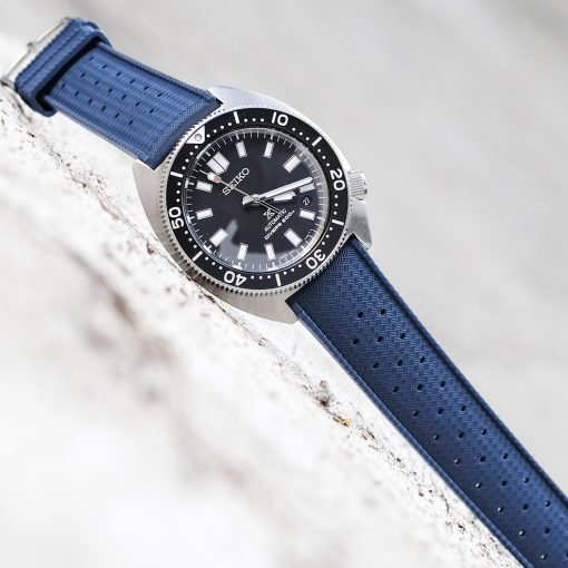 FKM rubber watch strap, blue- Deep Sea