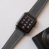 Apple Watch Strap - Natural Leather, grey- Wisconsin