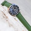 FKM rubber watch strap, green - Plankton