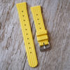 FKM rubber watch strap, yellow - Waffle