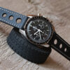 Racing Watch Strap - Natural Leather, Black, SLIM - Speed